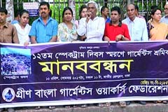 ১২তম স্পেকট্রাম দিবস স্মরণে মানববন্ধন