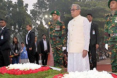 বুদ্ধিজীবী দিবসে রাষ্ট্রপতির শ্রদ্ধা