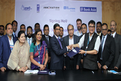 ব্যাংক এশিয়া ও ইউএনপি’র মধ্যে চুক্তি