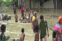 মৌলভীবাজারে মনু ও ধলই নদীর পানি বিপদসীমার নিচ দিয়ে প্রবাহিত হচ্ছে