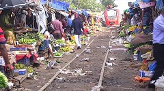 রেল লাইনে বসছে বাজার, বাড়ছে মৃত্যু ঝুঁকি [ভিডিও]