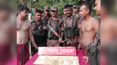 চুয়াডাঙ্গায় ৩২০ পিস স্বর্ণের বার জব্দ