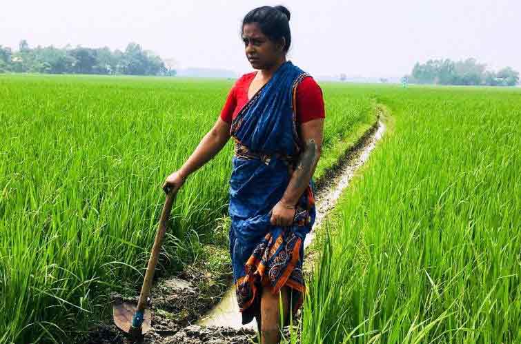 কোদাল হাতে অন্যরকম জ্যোতিকা জ্যোতি