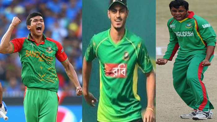 তৃতীয় সিমার হিসেবে বিবেচনায় আছেন তাসকিন, আবু হায়দার রনি, আবু জায়েদ রাহি-এই তিনজনের একজন। তৃতীয় সিমার হিসেবে বিবেচনায় আছেন তাসকিন, আবু হায়দার রনি, আবু জায়েদ রাহি-এই তিনজনের একজন।
