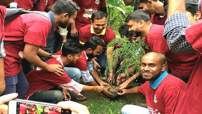 জবিতে নটরডেমিয়ান সোসাইটির বৃক্ষরোপণ কর্মসূচি