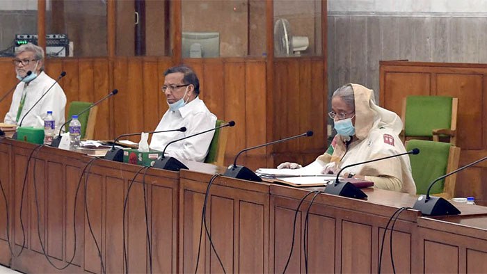 জাতীয় সংসদের মন্ত্রিপরিষদ কক্ষে মন্ত্রিপরিষদ বৈঠকের সভাপতিত্বে করেন প্রধানমন্ত্রী শেখ হাসিনা- পিআইডি জাতীয় সংসদের মন্ত্রিপরিষদ কক্ষে মন্ত্রিপরিষদ বৈঠকের সভাপতিত্বে করেন প্রধানমন্ত্রী শেখ হাসিনা- পিআইডি