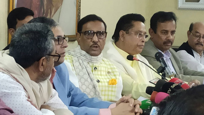 সংবাদ সম্মেলনে কথা বলছেন ওবায়দুল কাদের- সংগৃহীত সংবাদ সম্মেলনে কথা বলছেন ওবায়দুল কাদের- সংগৃহীত