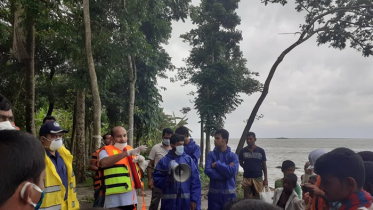 প্রশাসনের অনুরোধে বাউফলে আশ্রয়কেন্দ্রমুখী চরবাসী