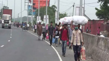 পায়ে হেঁটেই রাজধানী ছাড়ছেন দক্ষিণ-পূর্বাঞ্চলের মানুষ