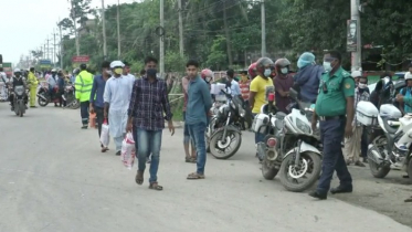 ঈদকে ঘিরে গাজীপুরে চাপ বাড়ছে ঘরমুখো মানুষের