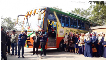 খাজা ইউনুস আলী বিশ্ববিদ্যালয়ে বাস সার্ভিসের উদ্বোধন