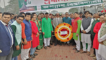জাতীয় স্মৃতিসৌধে জগন্নাথ বিশ্ববিদ্যালয়ের শ্রদ্ধা