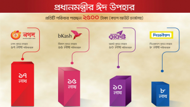 ১৭ লাখ পরিবারকে ‘প্রধানমন্ত্রীর ঈদ উপহার’ পৌঁছে দিচ্ছে নগদ