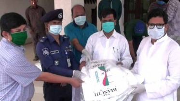 নাটোরে আইসিটি প্রতিমন্ত্রীর উদ্যোগে স্বাস্থ্য সামগ্রী বিতরণ 