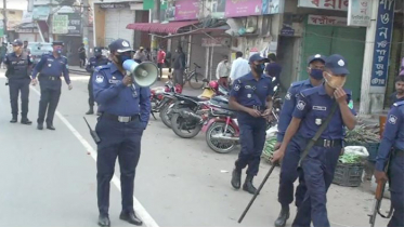 সুনামগঞ্জে পুলিশ ও সেনাবাহিনীর টহল জোরদার