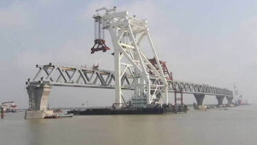 পদ্মা সেতুর ৪২০০ মিটার দৃশ্যমান