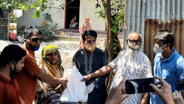 করোনায় অসহায় মানুষের পাশে সাবেক এমপি জিয়াউল হক মৃধা 