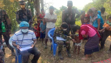 পার্বত্য চট্টগ্রামে হামে আক্রান্তদের চিকিৎসা দিচ্ছে সেনাবাহিনী