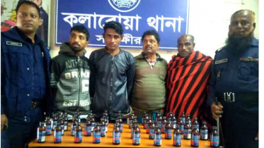 কলারোয়ায় ৫২ বোতল ফেনসিডিলসহ ৪ যুবক গ্রেফতার