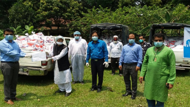 ব্রাহ্মণবাড়িয়ায় কর্মহীনদেরকে খাদ্য সামগ্রী বিতরণ