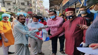 ৫শ’ পরিবারকে কেন্দ্রীয় যুবলীগ নেতার খাদ্য সহায়তা