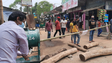 সরাইলে পাড়ায় পাড়ায় ব্যারিকেড