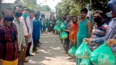 সুনামগঞ্জে ১৮০ পরিবারের মাঝে খাদ্যসামগ্রী বিতরণ