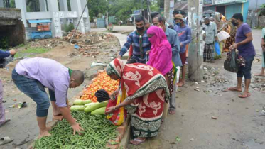 সুনামগঞ্জে শাক-সবজি বিতরণ 