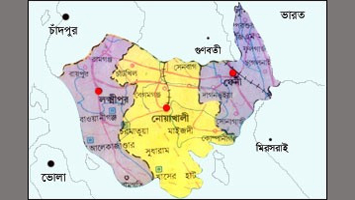 নোয়াখালীর ম্যাপ