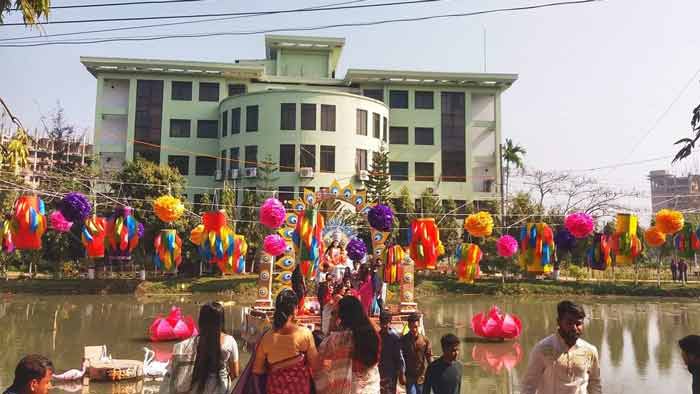 কবি নজরুল বিশ্ববিদ্যালয়ে সরস্বতী পূজা উদযাপিত