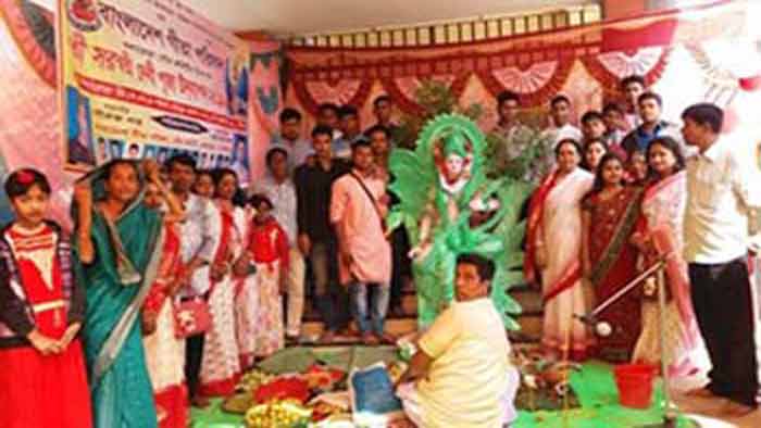 কলারোয়ায় সরস্বতী পূজা উদযাপিত