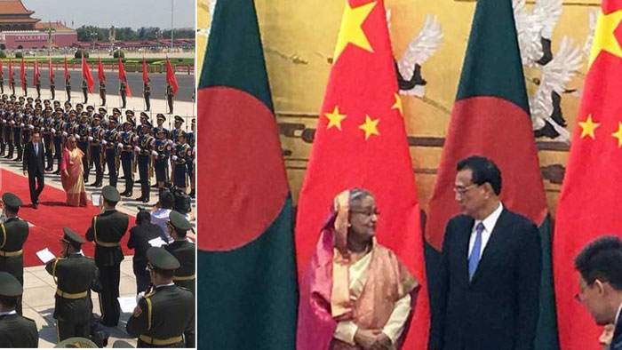 গ্রেট হল অব দি পিপলে প্রধানমন্ত্রীকে উষ্ণ অভ্যর্থনা
