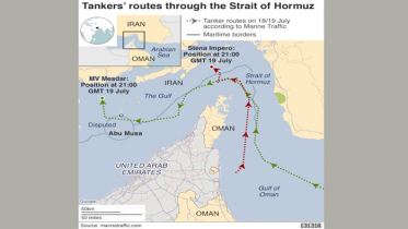 হরমুজে ট্যাংকার আটক: পর্যবেক্ষণ করছে ব্রিটিশ 