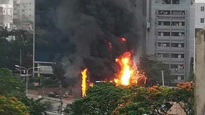 কল্যাণপুরে পেট্রোল পাম্পে আগুন নিয়ন্ত্রণে