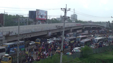 ঢাকা-ময়মনসিংহ মহাসড়কে যানবাহন চলছে ধীরগতিতে