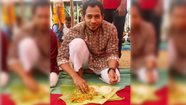 মুশফিকের ‘কলাপাতায় খাওয়ার’ ছবি ভাইরাল