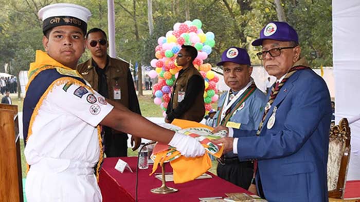 মাদক-জঙ্গিবাদের বিরুদ্ধে স্কাউটদের দাঁড়ানোর আহ্বান রাষ্ট্রপতির