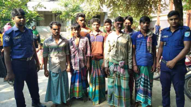 দোহারে নিষেধাজ্ঞা উপেক্ষা করে ইলিশ ধরায় ১০ জেলে আটক