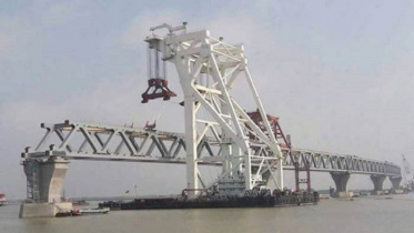 পদ্মা সেতুতে বসছে ১৫তম স্প্যান