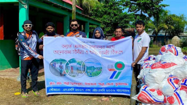 সুনামগঞ্জে বন্যা কবলিত ৬০০ পরিবারকে খাদ্য সহায়তা