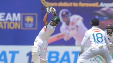 শান্ত-মুশফিক জুটিতে ঘুরে দাঁড়ানোর আভাস টাইগারদের