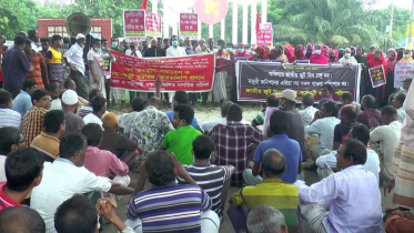 পাটকল চালু ও পাওনা পরিশোধের দাবিতে স্মারকলিপি প্রদান 