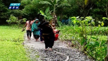 শুধু রিকশা-ভ্যান নয়, হেঁটে চলাচলও যেখানে দুষ্কর (ভিডিও)