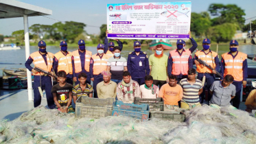 ‘মা ইলিশ সংরক্ষণ অভিযান’ পরিচালনায় তৎপর বাংলাদেশ কোস্ট গার্ড