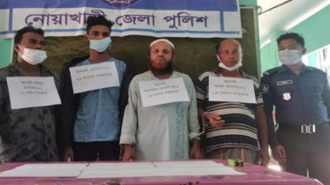 বেগমগঞ্জে সাজাপ্রাপ্ত আসামিসহ আটক ৭