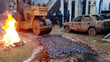 নড়াইলে ১৯ লাখ টাকার মাদকদ্রব্য ধ্বংস