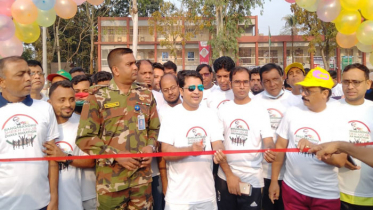 মৌলভীবাজারে বঙ্গবন্ধু ম্যারাথনে বিভিন্ন বয়সের মানুষ