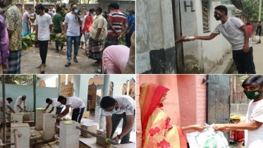 হিলিতে বাড়ি বাড়ি ইফতার পৌঁছে দিচ্ছে ‘তারুণ্য শক্তি’