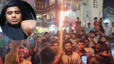 হাসনাতের গাড়িতে হামলার প্রতিবাদে এনসিপির বিক্ষোভ মিছিল