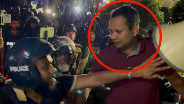 টি-শার্ট পরা ‘হামলাকারী’ পল্টন থানার ওসির ড্রাইভার মিজান
